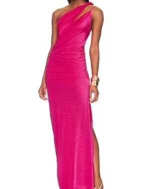 Baobab Collection Lia Dress - One-Shoulder Hot Pink Resort NWOT